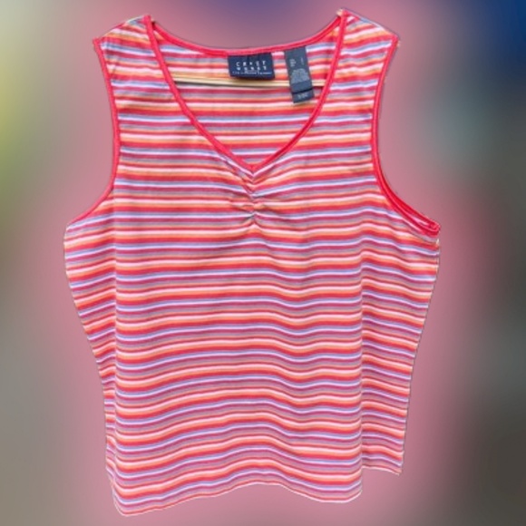 ❣️NWT Crazy Horse Striped Tank Top - Picture 6 of 9